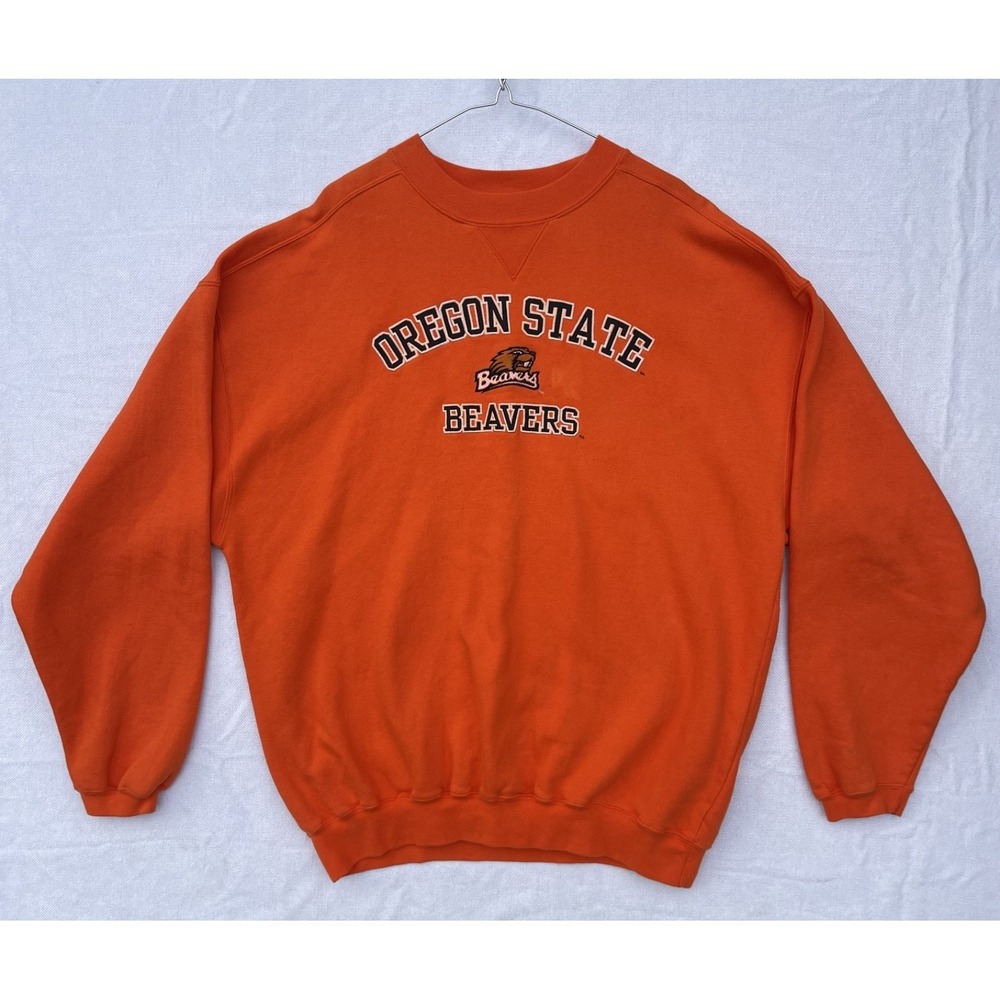 VINTAGE NCC Gold Appearl Oregon State Beavers Orange Crewneck Sweatshirt XL 🙌🦦